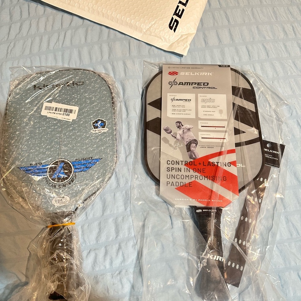 PROKENNEX Pro Flight AND Selkirk amped EPIC control Pickleball Paddles